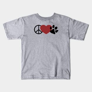 Peace-Love-Paw Kids T-Shirt